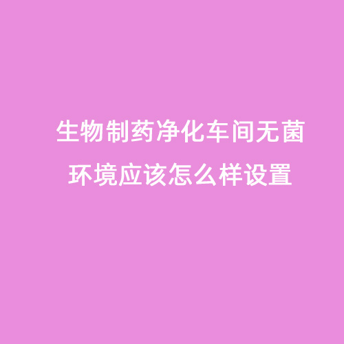 生物制藥凈化車(chē)間無(wú)菌環(huán)境應(yīng)該怎么樣設(shè)置